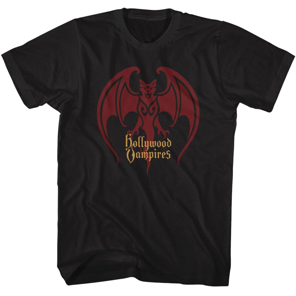 Amazon.com: Hollywood Vampires Bat Logo Adult Short Sleeve T